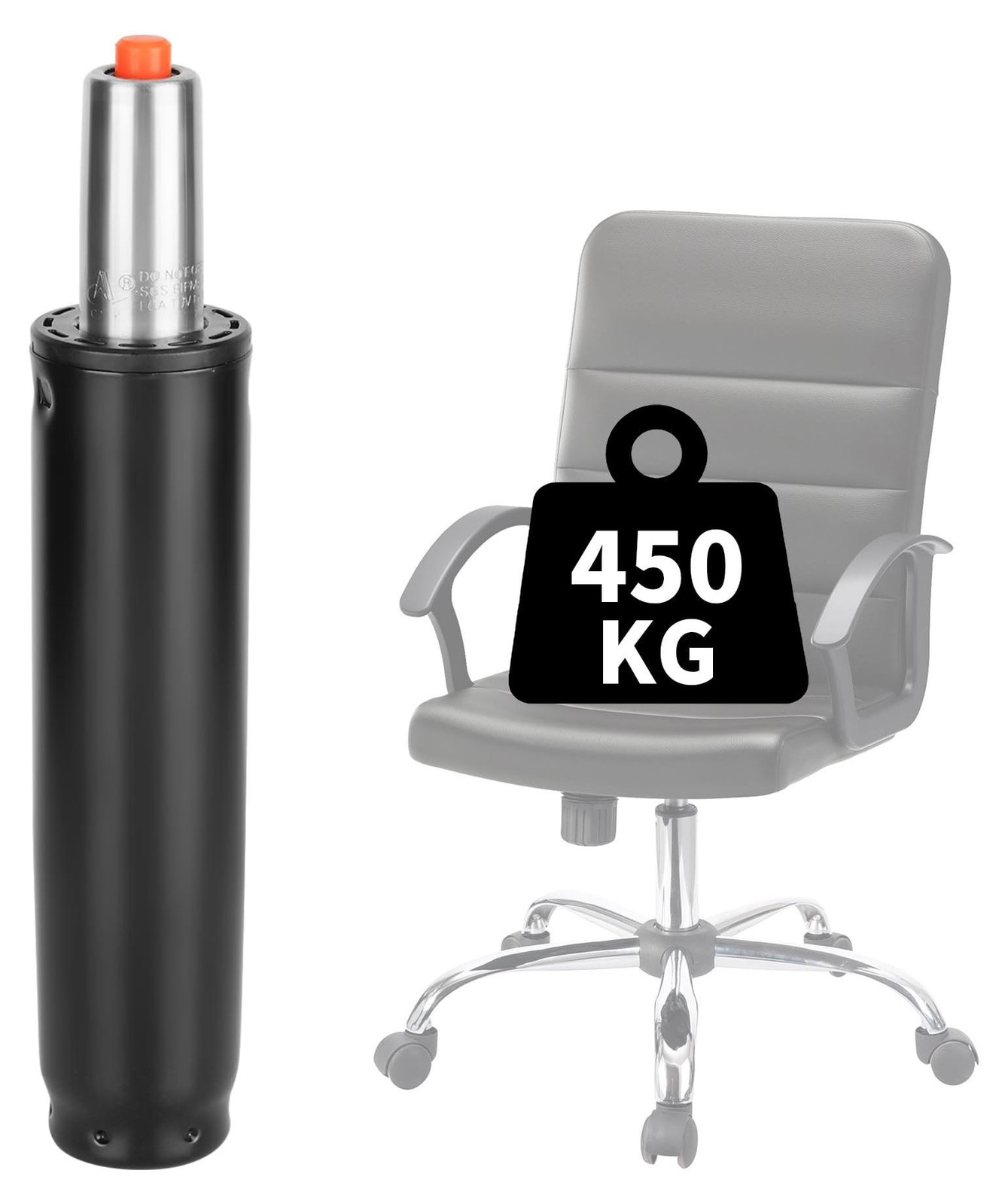 Solidchoice Gasveer voor Kantoorstoel - Verstelbare Drukveer voor Ergonomisch Zitcomfort