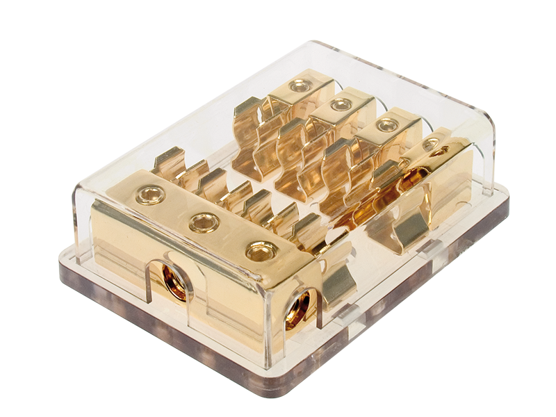 ACV Sicherungsverteilerblock AGU (gold) 3 x 20 mm² / 4 x 10 mm²
