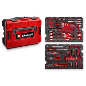 Einhell Werkzeugkoffer E-Case Universal, 370570, 80-teilig, im Kunststoff Klappkoffer