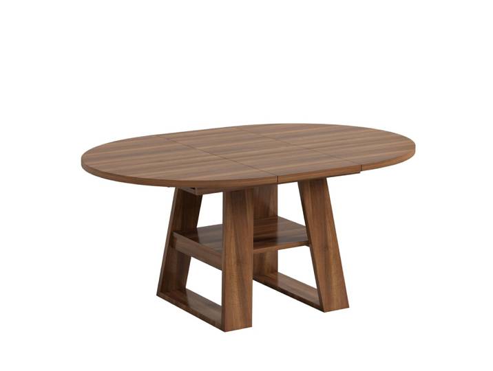 Table de salle à manger extensible 110/150 × 110 cm, noyer