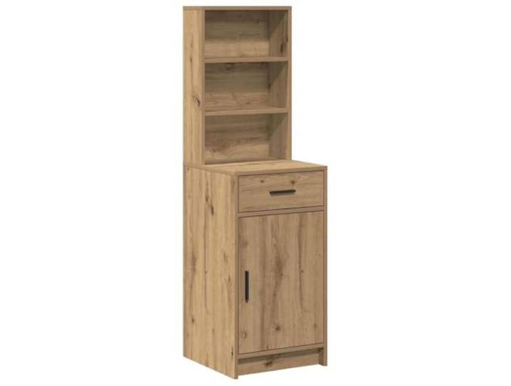 KKgypkn Highboard Artisan-Eiche 41x40x135 cm Holzwerkstoff Mit Türen Schubladen, Stangengriffe, mattes Finish, für Wohnzimmer Esszimmer