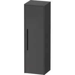 Duravit D-Code Halbhochschrank, eine Tür mit Anschlag rechts, 400x360x1320mm, mit Griff, DC1338RBD490000, Farbe: Korpus Graphit Matt, Griff Diamantschwarz Matt