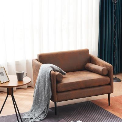 No 1.5 Seats Foil Fabric Surrounding Accent Chair with Pillow Indoor Circle Chair