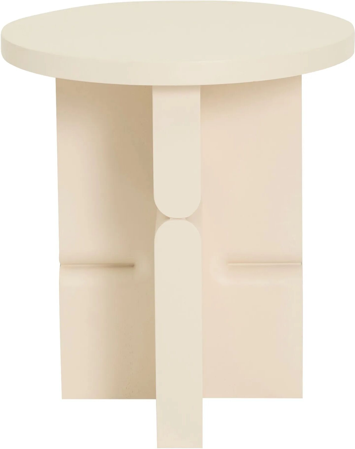 Nobodinoz Table d'appoint en bois peint Noon Ivoire taille unique