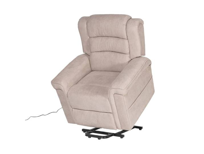Fauteuil électrique inclinable en tissu taupe