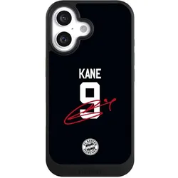 Nivocase Hülle für Apple iPhone 16 Handyhülle NIVOcore Case Schwarz FC Bayern München Trikot Harry Kane (Apple iPhone 16), Smartphone Hülle, Schwarz