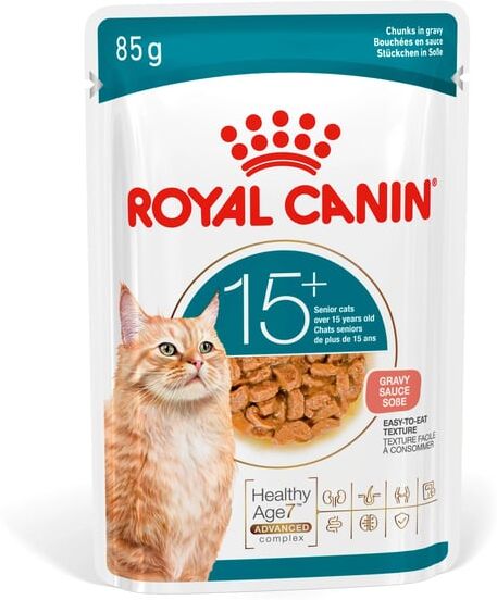 Royal Canin Ageing 15+ Alimento Úmido em Molho para Gatos Sénior 12 uds x 85g