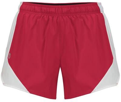 Holloway 229389 Women's Olympus Shorts in Scarlet/White size 2XL   Polyester/Spandex Blend