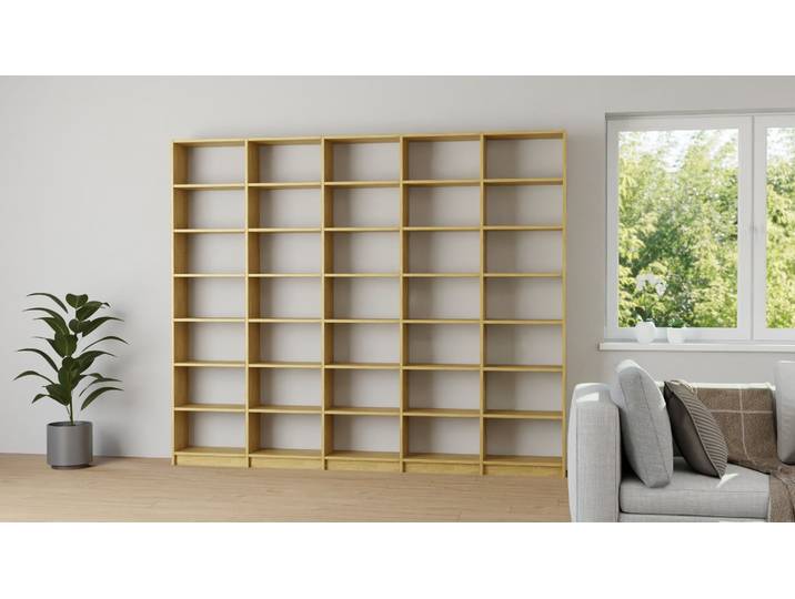 Bibliothek planen Eiche Natur geölt