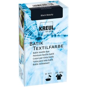 Kreul Textilfarbe Batikfarbe Black Beauty, inklusive Färbesalz, Pulver 70g