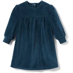 Tchibo - Baby-Nickikleid - Baby - Gr. 86/92 - dunkelblau/gepunktet