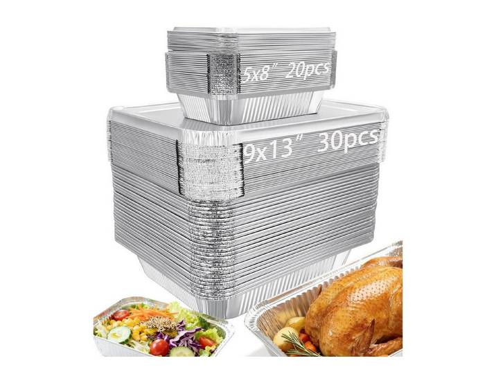LuxusKollektion Backform Einweg-Backformen Aluminium Kombiset 20x+20x, (50-tlg)