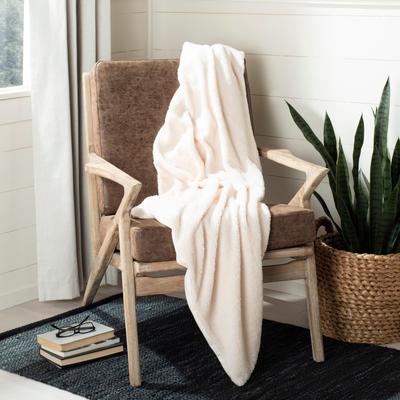 SAFAVIEH Marshmallow 50 x 60 Inch Throw, Creme
