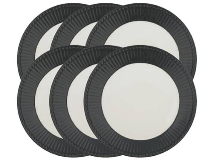 GreenGate Alice Frühstücksteller Dark Grey 23 cm Set6