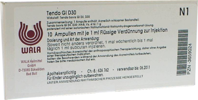WALA Heilmittel GmbH TENDO GL D 30 Ampullen 10X1 ml 03659024