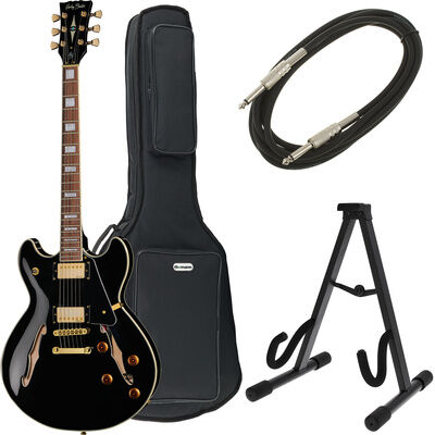 Harley Benton HB-35Plus Black Bundle noir