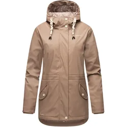 NAVAHOO Damen Warmer Regenjacke Wasserdichter Regenmantel mit Kapuze Oceans Heart