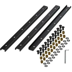 Relaxdays Gratleiste 3er Set U-Form Gold,Schwarz