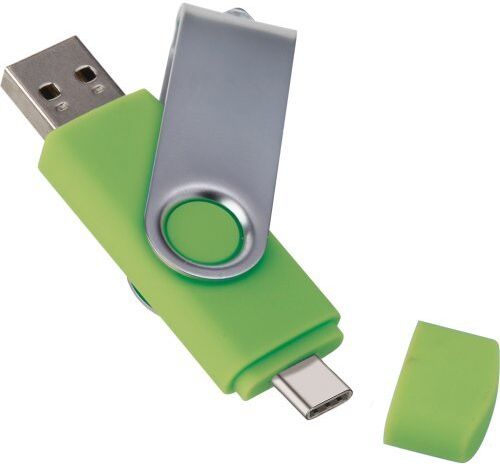 Memoria usb da 8gb con connettore type c in plastica e acciaio Personalizzate o neutre
