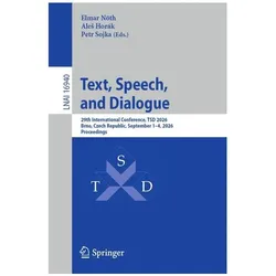 Text, Speech, and Dialogue, Fachbücher von Petr Sojka, Aleš Horák, Elmar Nöth