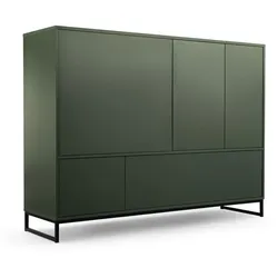KOMMODE Giana mit 5 Türen, 160 cm, Flaschengrün