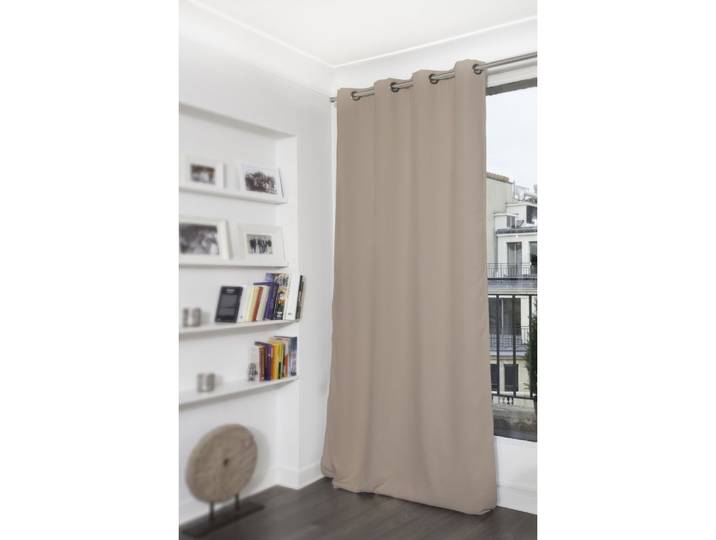 Rideau thermique occultant oeillets gris mc740 140lx260h