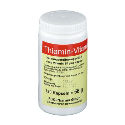 Thiamin Kapseln Vitamin B1 120 St