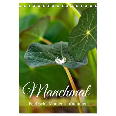 Manchmal - Poetische Momentaufnahmen (Tischkalender 2026 DIN A5 hoch), CALVENDO Monatskalender
