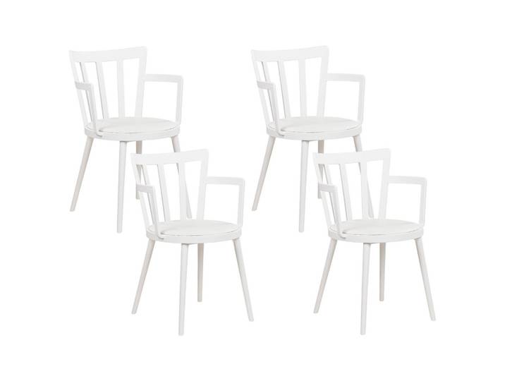 STUHL 4er-Set Kunststoff Weiß Morill