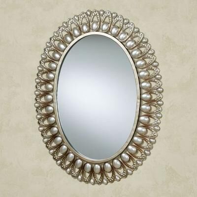 Touch of Class Julianne Oval Wall Mirror Champagne Gold , Champagne Gold