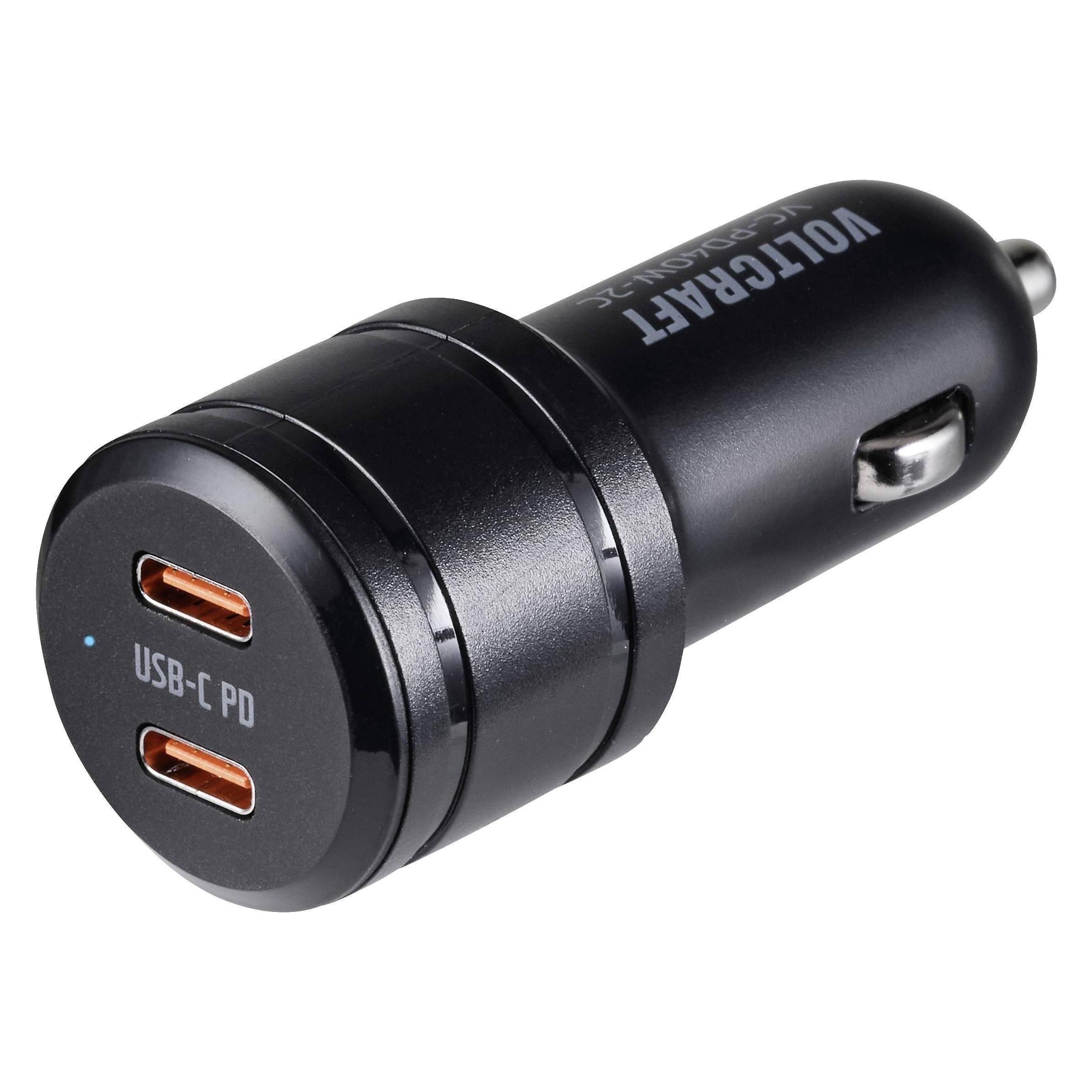 Voltcraft VC-PD40W-2C VC-13431420 USB-Ladegerät KFZ Ausgangsstrom (max.) 3 A 2 x (VC-13431420)