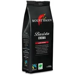 Mount Hagen Röstkaffee Arabica Barista Crema, ganze Bohne bio 500g