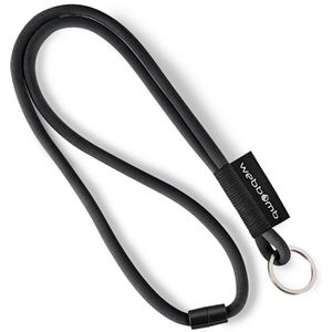 Webbomb Schlüsselband Tubular, schwarz, Textil, Schlüsselring, 47cm, Sicherheitsverschluss