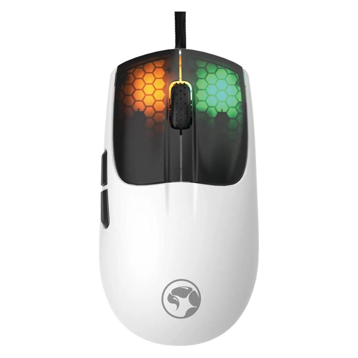 Marvo M727 weiss / optische Gaming-Maus / 12000 DPI / RGB / USB / 1,6 m (Kabelgebunden) (M727)
