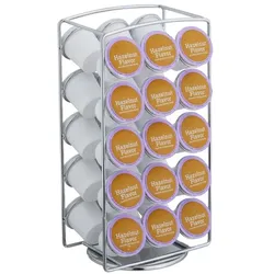 Relaxdays Kapselhalter für 30 K-Cups Silber
