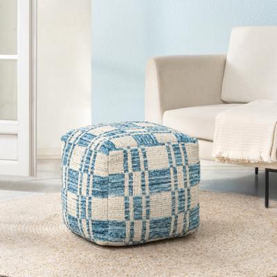Jani 20-inch Ottoman Pouf - Handcrafted Handmade Ottoman for Seating, Footrest, Home Decor for Living Room, Bedroom