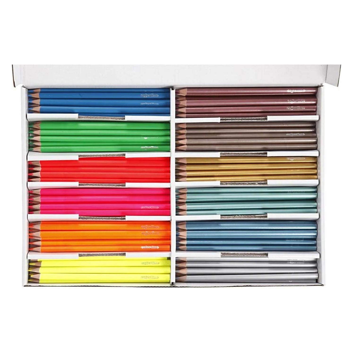 Creativ Company Driehoekige Kleurpotloden - Metallic en Neon, 144st. (144x) (5712854198882)