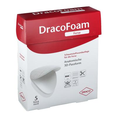Dracofoam Schaumstoff Wundauflage Ferse 5 St Verband