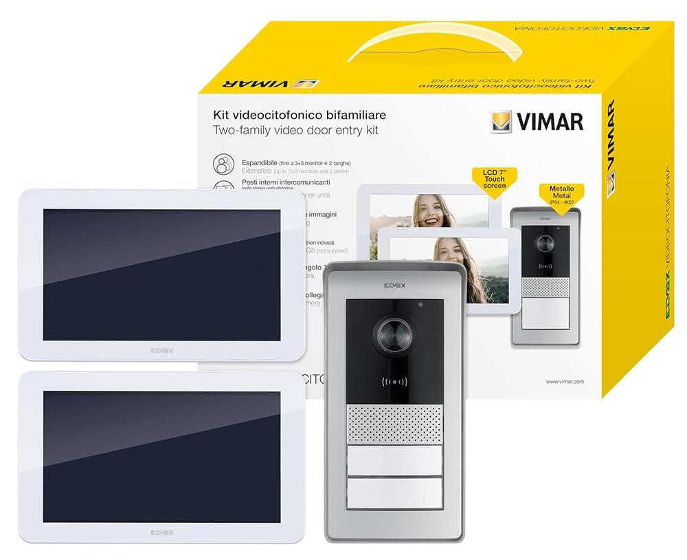 Dripio Video-intercomset voor twee appartementen met touchscreen en RFID-lezer