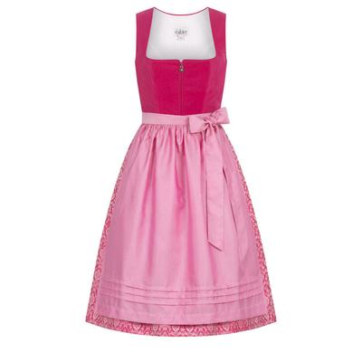 Dirndl NÜBLER "Dirndl Midi Karla", Damen, Gr. 38, EURO, rosa, Obermaterial: 90% Polyamid PA. 10% Viskose CV., Kleider