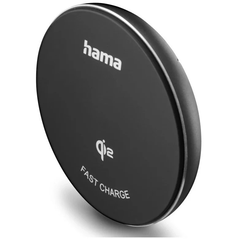 Hama Draadloze Qi2-oplader met magnetische smartphonehouder en 15W snellaadtechnologie, Zwart