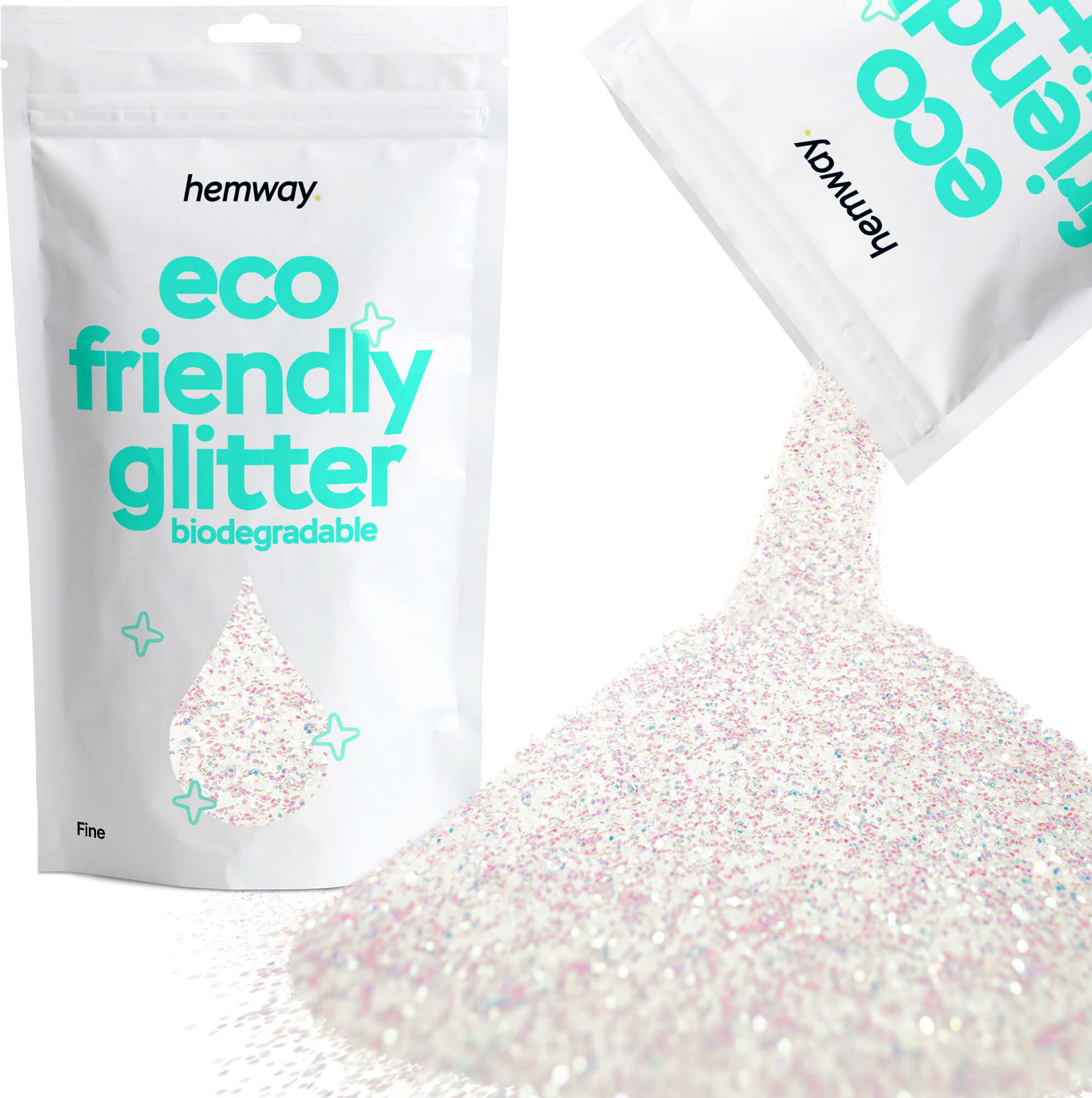 Hemway Biodegradable Eco Friendly Glitter 100g / 3.5oz   Mother Of Pearl Iridescent   DIY, Decoration, Arts & Crafts - Mother Of Pearl Iridescent -