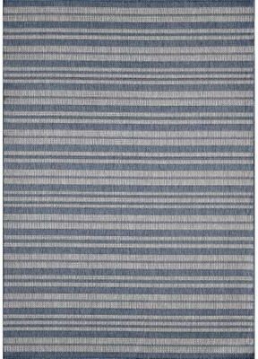 Domani Speak Transitional Stripe Indoor / Outdoor Area Rug