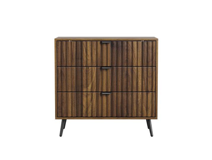 Buffet commode 3 tiroirs en bois noyer sculpté 80x38x78cm