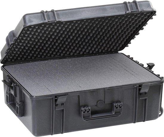 Wasserdichte und staubdichte Koffer - Trekstoff- und Noppenschaum - 620 x 460 x 250 mm - Schwarz - Mit Rollen - Gepäckbox