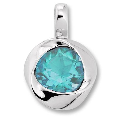 Kettenanhänger ONE ELEMENT "Blau Topas Anhänger aus 925 Silber", silber, Schmuckanhänger, Damen, Silber 925 (Sterlingsilber), Kettenanhänger, Feine Gestaltung – ein Sinnbild mit ruhiger Eleganz