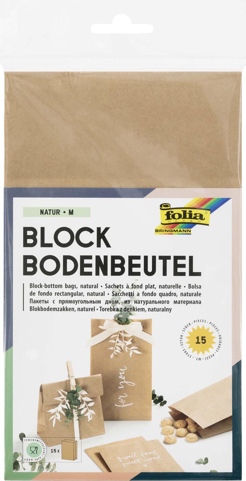 folia Faltenbeutel 12,0 x 21,0 cm braun 41210