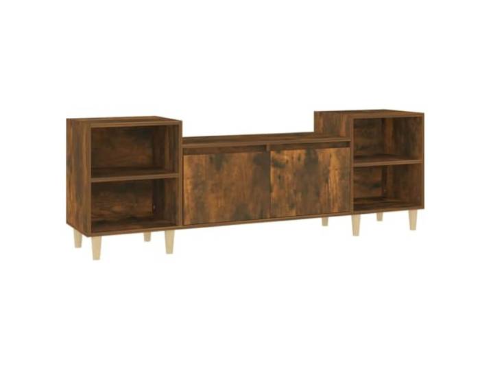 LMTYOENFG TV-Schrank Räuchereiche 160x35x55 cm Lowboard Fernsehschrank Stabiles Mediencenter aus Holzwerkstoff in Räuchereiche-Optik mit 6 Fächern für Wohnzimmer und Schlafzimmer.