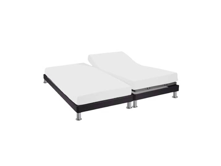Drap Housse pour lit articulé 2x70x190 Percale Blanc Terre de Nuit