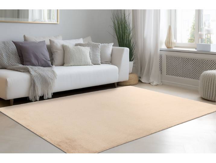 Tapis à poils courts Emperor 525 Beige/Beige 80 x 150cm Polyester